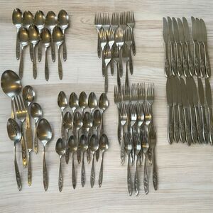 Vintage Oneida Community Stainless My Rose Collection Serving and Flatware